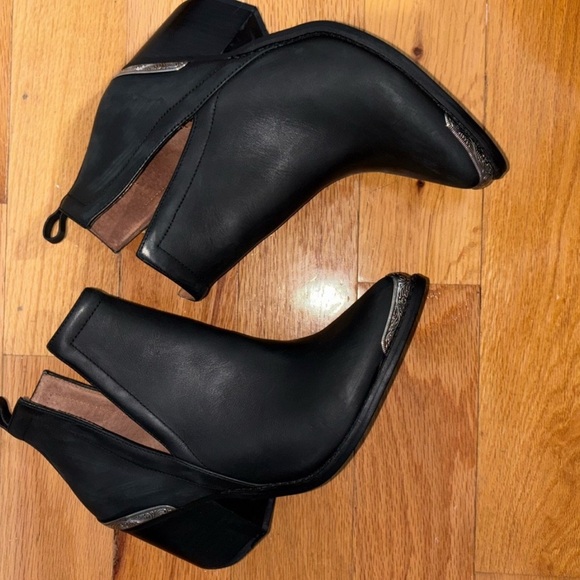 Jeffrey Campbell Cromwell black leather pointed toe Western Boots size 7 - Picture 5 of 7